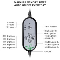 Openbeauty Grow Light 30W Sunlike Full Spectrum Led Plant Grow Lights With Timer Auto On/Off 4/8/12H Waterproof Grow Lamp For Indoor Plants, 5 Dimmable Levels, 3 Switch Modes, Adjustable Gooseneck