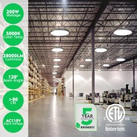 Bulbeats 200W Led High Bay Light 28000Lm (Eqv.800W Mh/Hps) 5000K Etl Listed High Bay Led Light, Energy Saving Upto 7300Kw/5Yrs(5Hrs/Day) Ufo Lights For Commercial Warehouse/Wet Location-4Pack