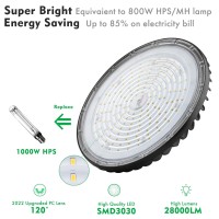 Bulbeats 200W Led High Bay Light 28000Lm (Eqv.800W Mh/Hps) 5000K Etl Listed High Bay Led Light, Energy Saving Upto 7300Kw/5Yrs(5Hrs/Day) Ufo Lights For Commercial Warehouse/Wet Location-4Pack