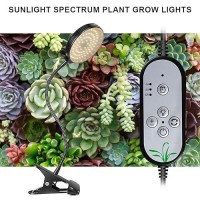 Grow Light 15W Sunlike Full Spectrum Led Plant Grow Lights With Timer Auto Onoff 4812H Waterproof Grow Lamp For Indoor Plants