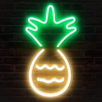 Lumoonosity Pineapple Neon Light - Pineapple Neon Signs For Bedroom, Wall Decorations - Pineapple Led Light For Room Decor - Pineapple Night Light With Switch - 17 X 10-Inch Big Pineapple Led Sign