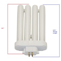 Fml Lamp 27 Watt 2700K Fluorescent Bulb Replacement By Lumenivo - Fml 27W 2700K Bulb For 4 Prong Reading Lamp Or Small Floor 4 Bulb Light - Plug In 27K Cfl Grow Light - 4 Pin Warm White Bulb, 2 Pack