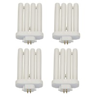 Fml Lamp 27 Watt 2700K Fluorescent Bulb Replacement By Lumenivo - Fml 27W 2700K Bulb For 4 Prong Reading Lamp Or Small Floor 4 Bulb Light - Plug In 27K Cfl Grow Light - 4 Pin Warm White Bulb, 4 Pack