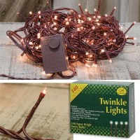 Twinkle Lights, Brown Cord, 140 Ct