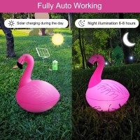 Cootway Rukars Solar Floating Lights 4 Pcs Flamingo Floating Pool Lights Solar Powered Glow Lights Waterproof Auto Onoff Led