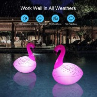 Cootway Rukars Solar Floating Lights 4 Pcs Flamingo Floating Pool Lights Solar Powered Glow Lights Waterproof Auto Onoff Led