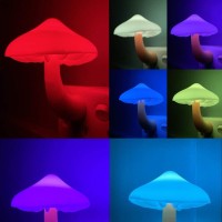 [ 2 Pack ] Utlk Led Mushroom Night Light Lamp With Dusk To Dawn Sensor,Plug In Led Bed Cute Mushroom Nightlight Night Lamp Wall Light Baby Night Lights For Kids Children (Colorful)