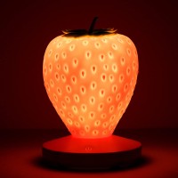 Strawberry night light cute silicone strawberry lamp nursery LED cute kids night light 3 modes touch childrens bedside color changing lamp for children birthdayGreat present for you childGood accompany for baby and children soft light is good for sleeping