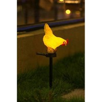 Chuangfeng Solar Chicken Lights Chicken Statue Decorative Outdoor Chicken Solar Light Garden Decor For Outdoor Patio Yard Art Decoration