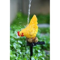 Chuangfeng Solar Chicken Lights Chicken Statue Decorative Outdoor Chicken Solar Light Garden Decor For Outdoor Patio Yard Art Decoration