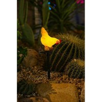 Chuangfeng Solar Chicken Lights Chicken Statue Decorative Outdoor Chicken Solar Light Garden Decor For Outdoor Patio Yard Art Decoration