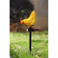 Chuangfeng Solar Chicken Lights Chicken Statue Decorative Outdoor Chicken Solar Light Garden Decor For Outdoor Patio Yard Art Decoration