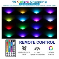 Aloveco Christmas Spotlights Outdoor 1800Lm Rgb Color Changing Landscape Lights Led 12V Low Voltage Landscape Lighting With Transformer Remote Ip65 Waterproof For Holiday Yard Patio Garden 6-In-1