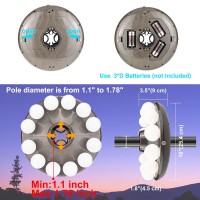 Bigmonat Patio Umbrella Light Outdoor With Rf Remote Controllhanging Lights Of 12 Colors Changingbattery Pole Light For Table