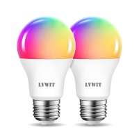 Lvwit Gu10 Smart Led Light Bulbs, Color Changing Led Wifi Dimmable Light Bulbs, Work With Alexa, Google Assistant, Smart Life App, Tuya App, 4.9W, No Hub Required, 350 Lumen, 2.4G Wifi Only (2 Pack)