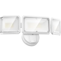 Lepower 42W Flood Lights Outdoor 4200Lm Bright Led Security Lights Outdoor With 3 Heads Switch Controlled Exterior Flood Ligh