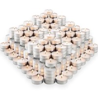 Montopack Unscented Tea Lights Candles In Bulk | 300 White, Smokeless, Dripless & Long Lasting Paraffin Tea Candles | Small Votive Mini Tealight Candles For Home, Pool, Shabbat, Weddings & Emergencies