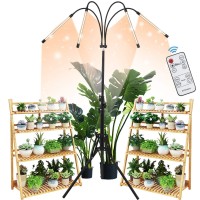 Led Plant Grow Light With Stand,Wtintell Led Grow Light Full Spectrum For Indoor Plants,10 Dimmable Levels,3 Modes Timing,Tripod Adjustable 15-72 Inch.