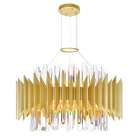 12 Light Chandelier With Satin Gold Finish