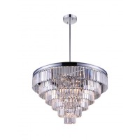 15 Light Down Chandelier With Chrome Finish