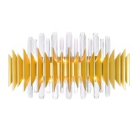 7 Light Wall Sconce With Satin Gold Finish