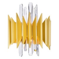 5 Light Wall Sconce With Satin Gold Finish