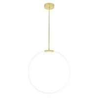 1 Light Led Chandelier With Satin Gold Finish