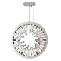 6 Light Chandelier With Polished Nickle Finish