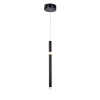 1 Light Led Pendant With Black Finish