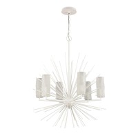 Sea Urchin 27'' Wide 6-Light Chandelier - White Coral