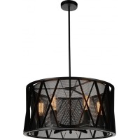 4 Light Up Chandelier With Black Finish