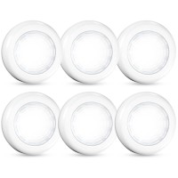 Tap Light Push Lights, 6 Pack Portable Bright Led Puck Light Touch Light Night Lights Push Lights Battery Operated Under Cabinet Lighting For Closet Kitchen Under Counter Classroom Indoor Outdoor