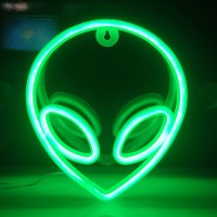 Jywj Alien Neon Light Usb Or 3Aa Battery Powered Neon Signs Led Desktop Wall Decoration Various Parties Decoration Of Business