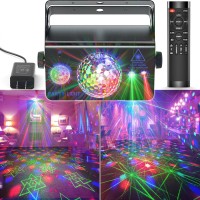 Party Lights With Disco Ball Sound Activated Strobe Lighting For Djs Clubs Bars Karaoke Remote Control Holiday Lights For