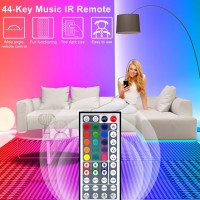 Led Strip Lights - 65.6Ft Led Light Strips, Music Sync Color Changing Led Strip Lights, Bluetooth Led Strip Lights With Remote, 5050 Led Strip Lights For Bedroom,Home Pary And Decoration (65.6Ft)