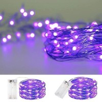 String Lights Waterproof Led String Lights 2 Pack 20Ft 60 Led Festival Decorations Crafting Battery Powered Copper Wire Starry