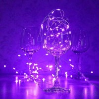 String Lights Waterproof Led String Lights 2 Pack 20Ft 60 Led Festival Decorations Crafting Battery Powered Copper Wire Starry