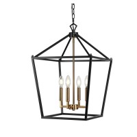 Jonathan Y Jyl7437D Pagoda Lantern Dimmable Adjustable Metal Led Pendant Classic Traditional Farmhouse Dining Room Living Room Kitchen Foyer Bedroom Hallway, 16 In, Oil Rubbed Bronze