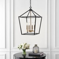 Jonathan Y Jyl7437D Pagoda Lantern Dimmable Adjustable Metal Led Pendant Classic Traditional Farmhouse Dining Room Living Room Kitchen Foyer Bedroom Hallway, 16 In, Oil Rubbed Bronze