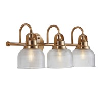 Jonathan Y Jyl7409B Virginia 2525 3Light Metalglass Led Traditional Classic Vanity Light Modern 2700K Led 4W Bulbs Entryway