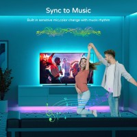 Usb Tv Led Backlight Work With Alexa 124Ft Rgbw Tv Led Light Strip For 32 To 55Inch Music Sync To Color Changing 6500K Bias Lig