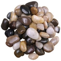 Fantian Decorative Polished Pebbles For Plants - 5Lb Natural Smooth Mixed Color Pebbles Aquarium Gravel, Vase Fillers, Outdoor Decorative Stones And Diy River Rocks