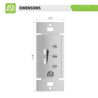 Asd Wall-Type Remote Control For Color Temperature Adjustable Back Lit Led Flat Panel Light Cct Changing 3000K 3500K 4000K 5000K Led Drop Ceiling Interior And Commercial Indoor Lighting