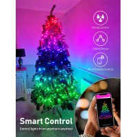 Smart String Lights Work With Alexa Google Home App Scene Control Warm White Icrgb Color Changing 33Ft Led Fairy Lights Plug In Music Twinkle Lights For Christmas Room Bedroom Wedding Party Wall Decor