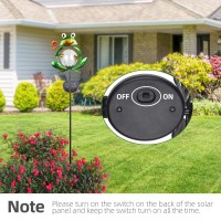 Lunsy Garden Solar Lights Outdoor Decorative, Metal Frog Shape, Waterproof Stake Lights With 2 Ft, Auto On/Off Solar Powered Light For Lawn, Backyard, Patio, Pathway