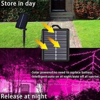 Yaozhou Solar Christmas String Lights Outdoor Pink 2 Pack 144Ft 400Led Fairy Lights With 8 Modes Ip44 Waterproof Lights For Tre