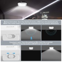 Anotek Battery Powered Led Ceiling Light Motion Sensor Light Battery Operated Indoor Sensor Closet Light For Stair Hallway Shed