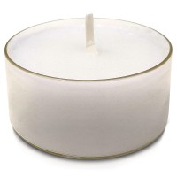 Hyoola Pure Tealight Candles - 100% Natural Candles Non Toxic - 4 Hour Vegan Tea Lights Candles In Clear Cup - 60 Pack