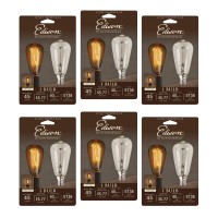 Scentsationals 40W Bulb For Edison Wax Warmer - 40 Watt Light Candelabra E12 Base - Retro Vintage Replacement Electric Plug-In Wax Melter, Certified Style St38 120 Volt (6-Pack)