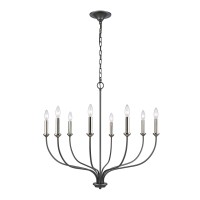 Madeline 32.5'' Wide 8-Light Chandelier - Dark Gray